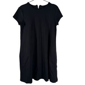 J. McLaughlin Women’s Black Stretch Short Sleeve Crew Neck T-Shirt Dress Size M
